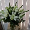 White flowers on a vase 