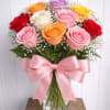 Mix colors roses with a bow