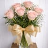 Pink rosas  with a bow 
