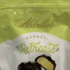 Creamy key lime sorbet center covered in smooth dark chocolate, all in