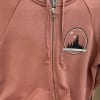 Pink zip-up hoodie with a Blackduck, Minnesota patch