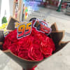 con unidad de 24 rosas de saten