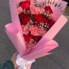 unidad de 5 rosas rojas y 5 rosas rosadas