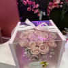 This Box includes FRESH Pink Roses in the shape of a heart