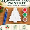 Christmas tree paint kit with brushes and paint pots
