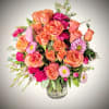 Radiating the warm hues of a glowing sunset, Sunset Bliss bursts with