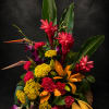 Bold, exotic and instantly celebratory-the Let's Go Tropical flower arrangement is a