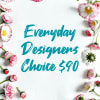 Pink and white daisies framing teal text on a white background