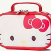 Hello Kitty lunch bag with a red handle and zipper