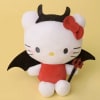 Hello Kitty plush in a devil costume holding a trident