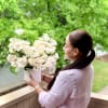 A luxury garden-style bouquet in elegant white tones, designed with premium white