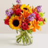 Show that you care through this colorful arrangement that features. Sunflowers, orange