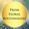 Prom floral boutonniere graphic with leafy border