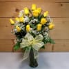 Two Dozen Yellow Roses featuring 24 Long-stemmed yellow roses elegantly displayed in