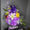  Purple Mixed Floral Arrangement in Round Box 
Elegant, mysterious, and full