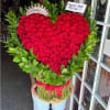 A Grand Gesture of Love 
Our Standing Heart is a stunning floral