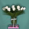 Beautiful dozen white roses in a vase for any occasion!

