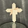 White wooden cross for a girl 