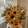 Sunflowers and pumpkins seasonal blooms 