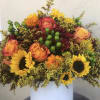 Sunflowers and seasonal blooms 