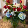 A timeless blend of romance and calm, the Red, White and Blue