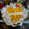 25 count yellow rose buch&oacute;n with fully customizable ribbon!
