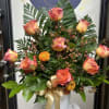 Alter arrangement for funeral or memorial services in a container that can
