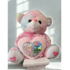 Pastel teddy bear holding a heart with "Love You" text