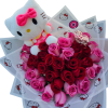 hermoso buchon de rosas en forma de corazon con 2 tonos de