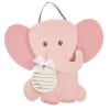 Pink Elephant Wooden Baby Wall Hanging