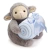 10.5" Plush Lamb holding Blue Blanket