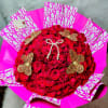 100 beautiful red rouses. Wrapped  with butterflies  snd dior paper.