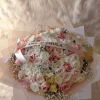 A delicate bouquet, a pink and white bouquet with a cloud, ideal
