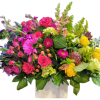 A beautiful arrangement in all the colors of the rainbow. Florals may