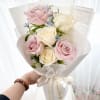 A refreshing Petite bouquet of pink and white with a hence of