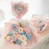 A sweet and whimsical bouquet inspired by the soft hues of cotton