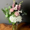Exude elegance with this stunning pastel arrangement, it&rsquo;s a timeless choice for