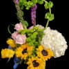 Colorful flowers and unique design with sunflowers and others 