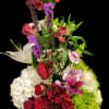 Art deco design with different flowers