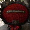 100 Red Glitter Rose Any Message Personalised Message   Large Bouquets