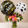 Bright, playful and perfect for a birthday surprise, this Brig flower arrangement