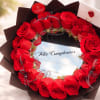 Beautiful bouquet with a mirror in the center and an included message.