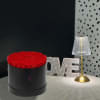 Classic 50 Roses Hat Box is a luxurious floral arrangement featuring fifty