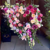 A tender heart of roses, lilies and orchids-Deborah's Heart is a large