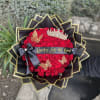 75 Beautiful freedom red roses with gold accents, like a tiara, butterflies