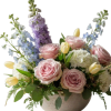 Blush &amp; Bloom Garden is a soft and elegant floral arrangement designed