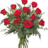 This vase of brilliant red roses is an elegant and natural way