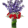 Send Floral Fireworks with the American Spirit flower arrangement! Featuring vibrant red