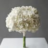 White hydrangea bouquet with a wrapped stem