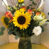 Sunflowers, Seasonal Flowers, Roses, Pussy willow(Seasonal),  Lilies, Lisianthus, Fancy Greens